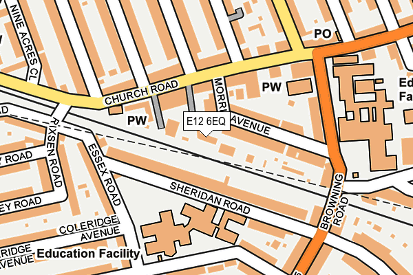 E12 6EQ map - OS OpenMap – Local (Ordnance Survey)