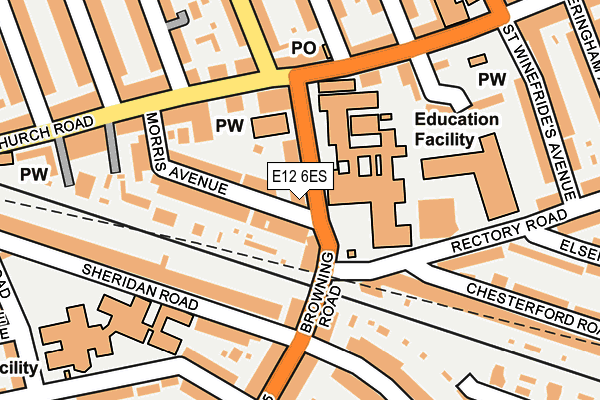 E12 6ES map - OS OpenMap – Local (Ordnance Survey)