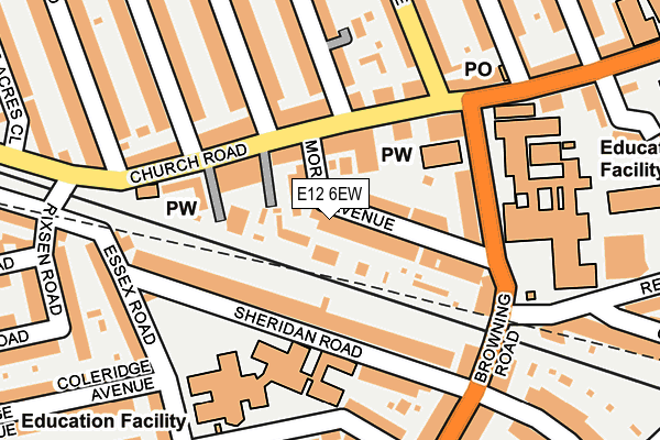 E12 6EW map - OS OpenMap – Local (Ordnance Survey)