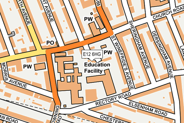 E12 6HG map - OS OpenMap – Local (Ordnance Survey)