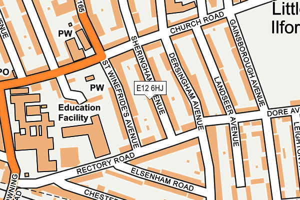 E12 6HJ map - OS OpenMap – Local (Ordnance Survey)