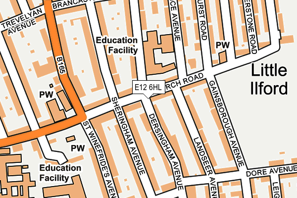 E12 6HL map - OS OpenMap – Local (Ordnance Survey)