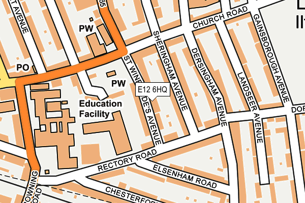 E12 6HQ map - OS OpenMap – Local (Ordnance Survey)