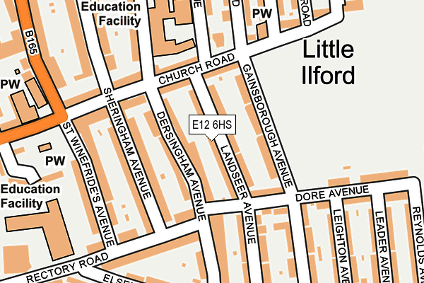 E12 6HS map - OS OpenMap – Local (Ordnance Survey)