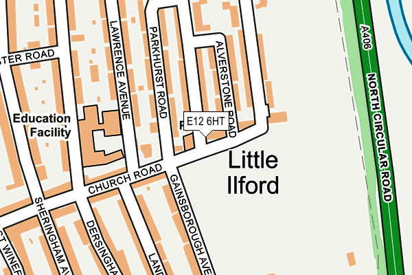 E12 6HT map - OS OpenMap – Local (Ordnance Survey)