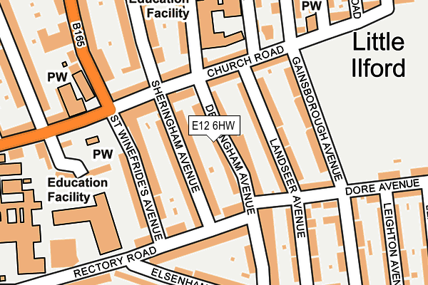 E12 6HW map - OS OpenMap – Local (Ordnance Survey)