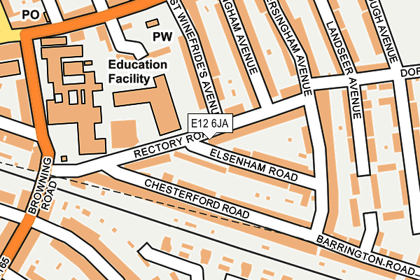 E12 6JA map - OS OpenMap – Local (Ordnance Survey)