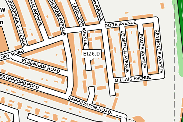 E12 6JD map - OS OpenMap – Local (Ordnance Survey)