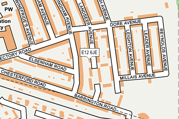 E12 6JE map - OS OpenMap – Local (Ordnance Survey)