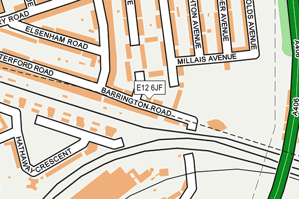 E12 6JF map - OS OpenMap – Local (Ordnance Survey)