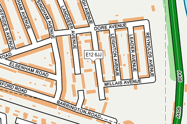 E12 6JJ map - OS OpenMap – Local (Ordnance Survey)