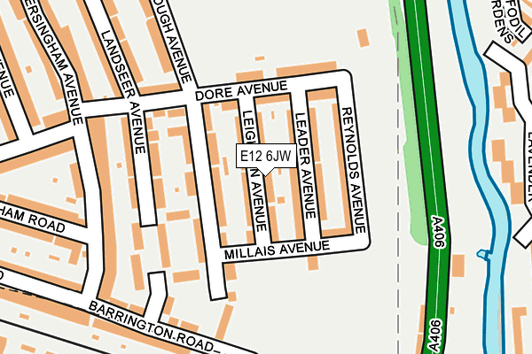 E12 6JW map - OS OpenMap – Local (Ordnance Survey)