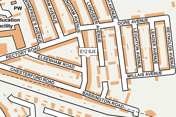 E12 6JX map - OS OpenMap – Local (Ordnance Survey)