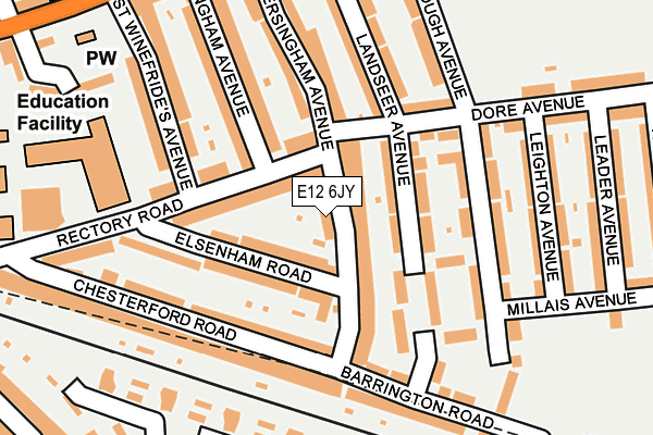 E12 6JY map - OS OpenMap – Local (Ordnance Survey)