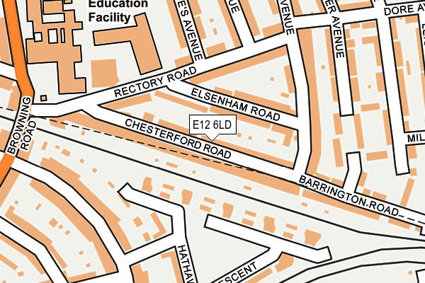 E12 6LD map - OS OpenMap – Local (Ordnance Survey)