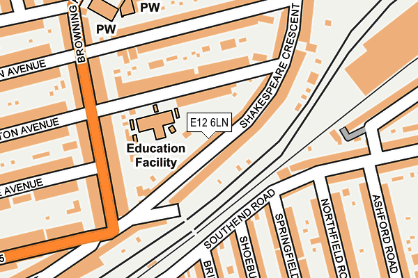 E12 6LN map - OS OpenMap – Local (Ordnance Survey)