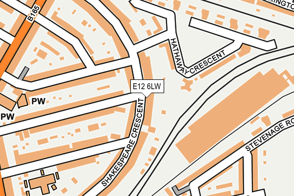 E12 6LW map - OS OpenMap – Local (Ordnance Survey)