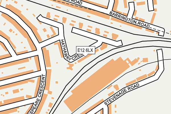 E12 6LX map - OS OpenMap – Local (Ordnance Survey)