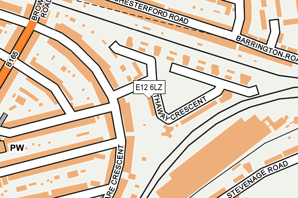 E12 6LZ map - OS OpenMap – Local (Ordnance Survey)