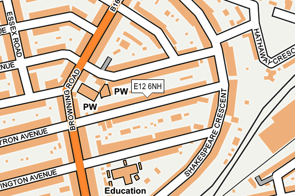 E12 6NH map - OS OpenMap – Local (Ordnance Survey)