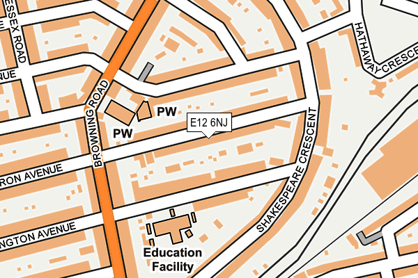 E12 6NJ map - OS OpenMap – Local (Ordnance Survey)