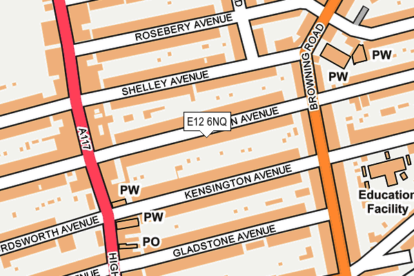 E12 6NQ map - OS OpenMap – Local (Ordnance Survey)