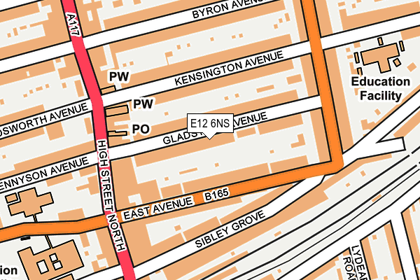 E12 6NS map - OS OpenMap – Local (Ordnance Survey)