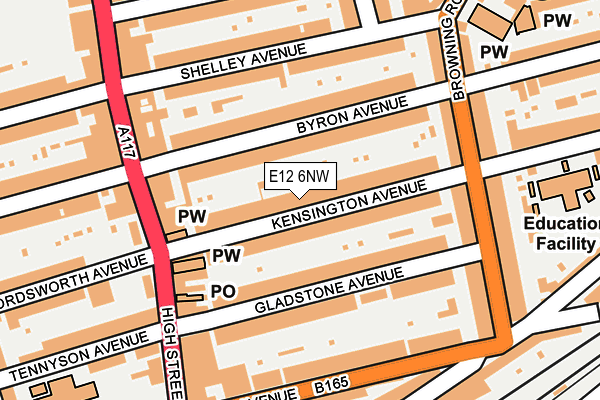 E12 6NW map - OS OpenMap – Local (Ordnance Survey)