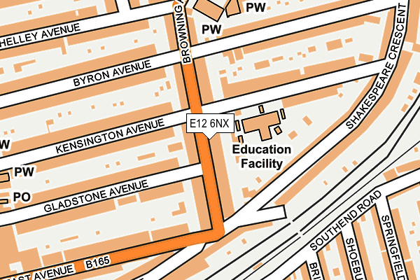 E12 6NX map - OS OpenMap – Local (Ordnance Survey)