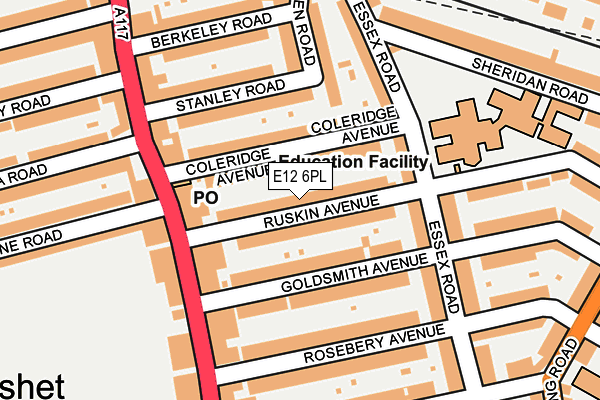 E12 6PL map - OS OpenMap – Local (Ordnance Survey)