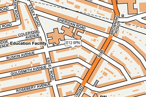 E12 6PN map - OS OpenMap – Local (Ordnance Survey)