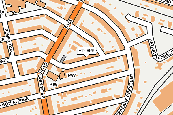 E12 6PS map - OS OpenMap – Local (Ordnance Survey)