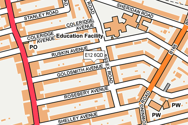 E12 6QD map - OS OpenMap – Local (Ordnance Survey)