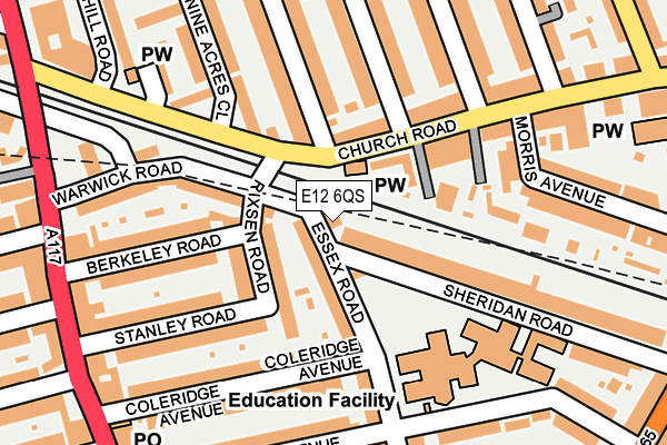 E12 6QS map - OS OpenMap – Local (Ordnance Survey)