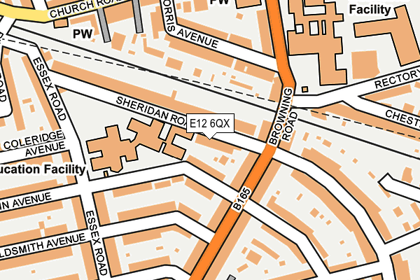 E12 6QX map - OS OpenMap – Local (Ordnance Survey)