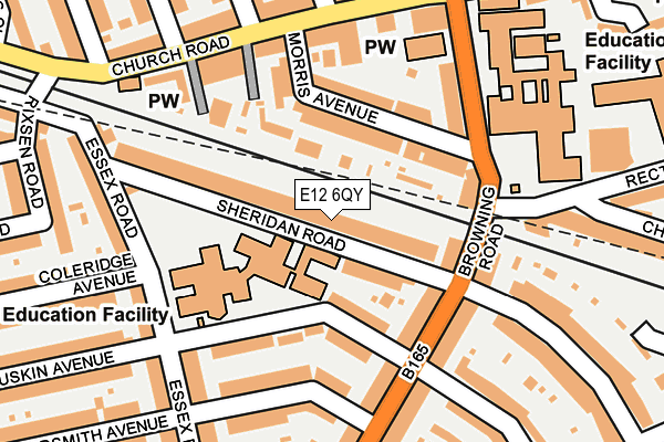 E12 6QY map - OS OpenMap – Local (Ordnance Survey)