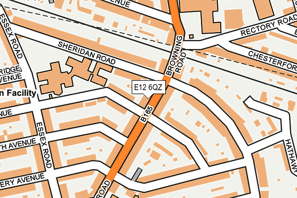 E12 6QZ map - OS OpenMap – Local (Ordnance Survey)