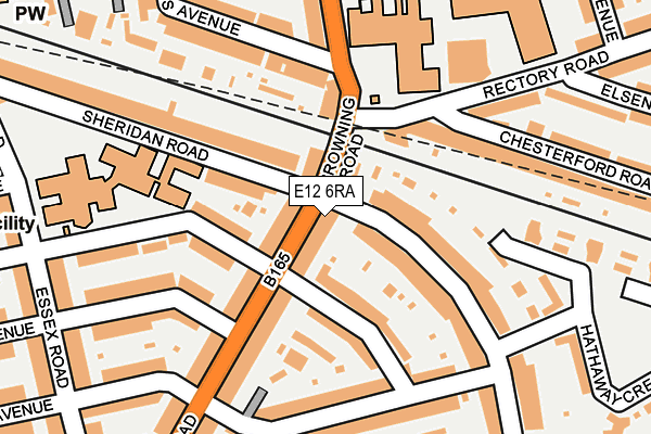 E12 6RA map - OS OpenMap – Local (Ordnance Survey)