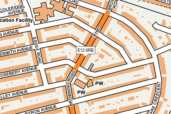 E12 6RB map - OS OpenMap – Local (Ordnance Survey)