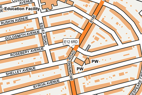 E12 6RD map - OS OpenMap – Local (Ordnance Survey)