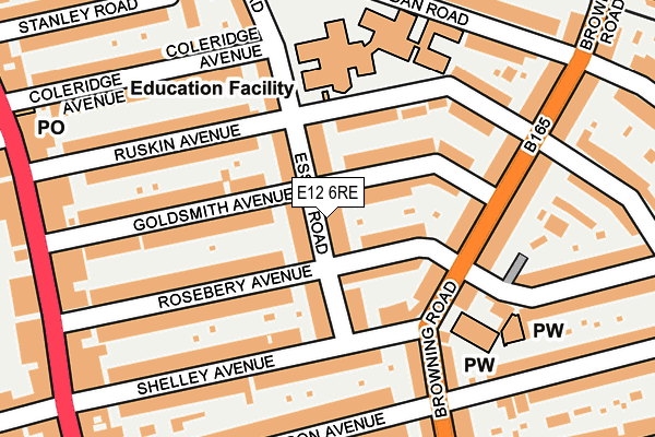 E12 6RE map - OS OpenMap – Local (Ordnance Survey)