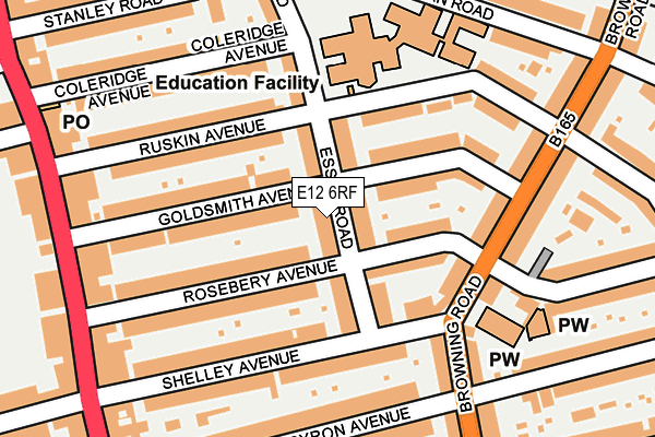 E12 6RF map - OS OpenMap – Local (Ordnance Survey)