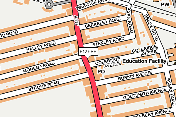 E12 6RH map - OS OpenMap – Local (Ordnance Survey)