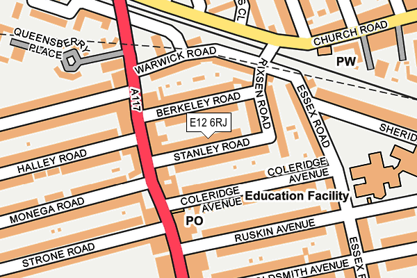 E12 6RJ map - OS OpenMap – Local (Ordnance Survey)