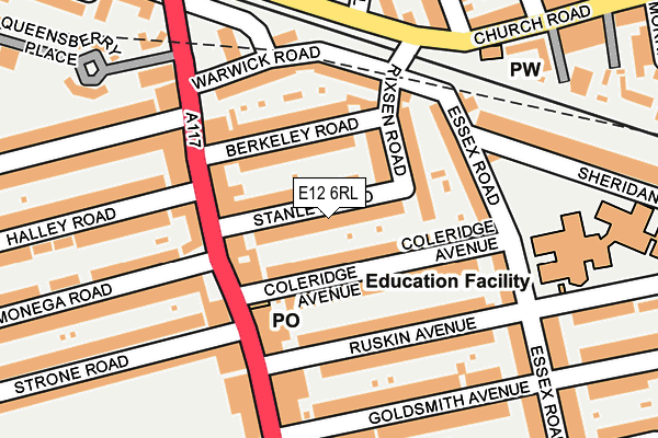 E12 6RL map - OS OpenMap – Local (Ordnance Survey)