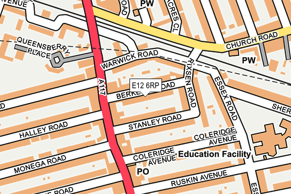 E12 6RP map - OS OpenMap – Local (Ordnance Survey)