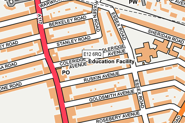 E12 6RQ map - OS OpenMap – Local (Ordnance Survey)