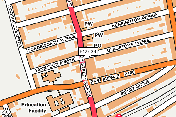 E12 6SB map - OS OpenMap – Local (Ordnance Survey)