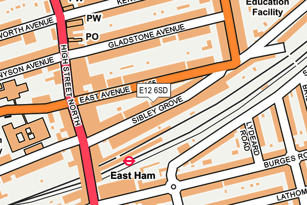 E12 6SD map - OS OpenMap – Local (Ordnance Survey)