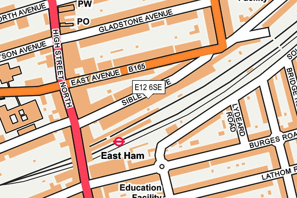 E12 6SE map - OS OpenMap – Local (Ordnance Survey)